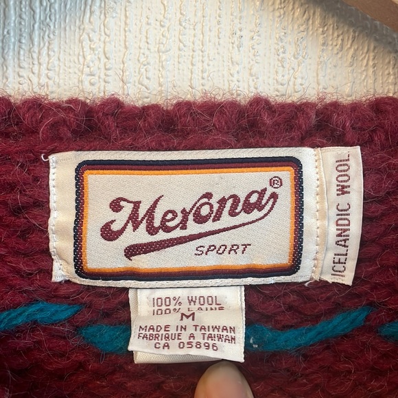 Fuschia Pink 100% Wool knitted sweater - Picture 3 of 4